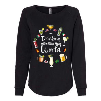 Drinking Around The World Vacation Drinking Showcase Womens California Wash Sweatshirt