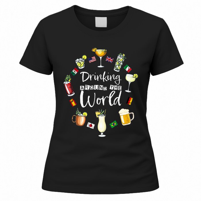 Drinking Around The World Vacation Drinking Showcase Women's T-Shirt