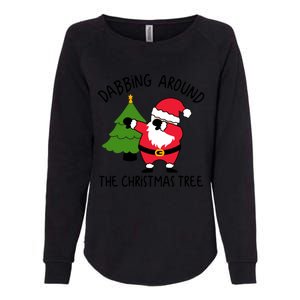 Dabbing Around The Christmas Tree Womens California Wash Sweatshirt