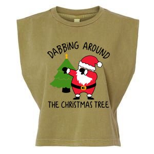 Dabbing Around The Christmas Tree Garment-Dyed Women's Muscle Tee