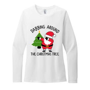 Dabbing Around The Christmas Tree Womens CVC Long Sleeve Shirt