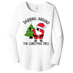 Dabbing Around The Christmas Tree Women's Perfect Tri Tunic Long Sleeve Shirt