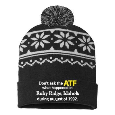 DonT Ask The Atf What Happened In Ruby Ridge Idaho USA-Made Snowflake Beanie