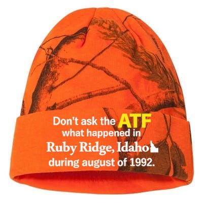 DonT Ask The Atf What Happened In Ruby Ridge Idaho Kati Licensed 12" Camo Beanie