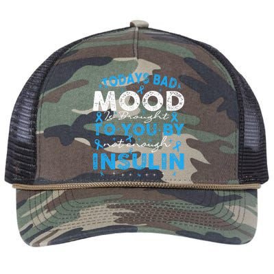 Diabetes Awareness Type 1 2 Diabetic T1D T2D blue Retro Rope Trucker Hat Cap