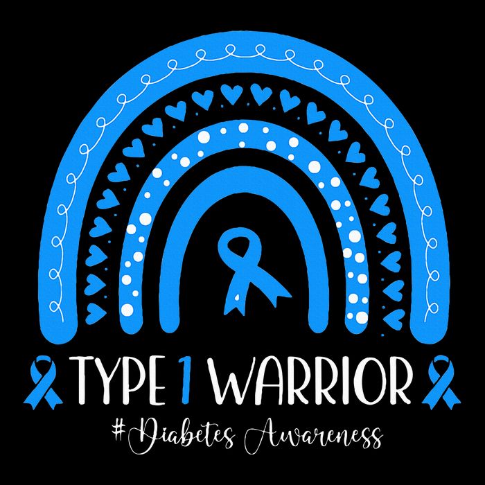  Diabetes Awareness Type 1 Warrior T1D Blue Ribbon Bucket Hat