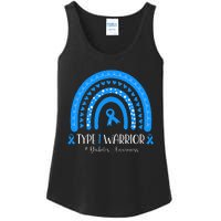  Diabetes Awareness Type 1 Warrior T1D Blue Ribbon Ladies Essential Tank