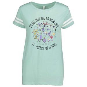 Do All That You Do With Love St Therese Of Lisieux Enza Ladies Jersey Football T-Shirt