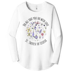 Do All That You Do With Love St Therese Of Lisieux Women's Perfect Tri Tunic Long Sleeve Shirt