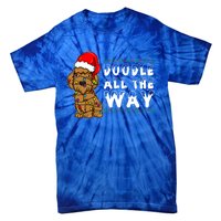 Doodle All The Way Goldendoodle Santa Hat Christmas Gift Tie-Dye T-Shirt