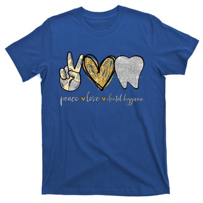 Dental Assistant Tee Tooth Peace Love Dental Hygiene Funny Gift T-Shirt