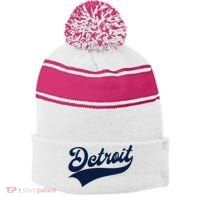 Detroit Athletic Throwback Stripe Pom Pom Beanie