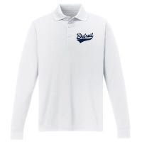 Detroit Athletic Throwback Performance Long Sleeve Polo