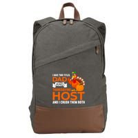Dad And Thanksgiving Host |Thanks Giving Thanksgiving Father Cotton Canvas Backpack