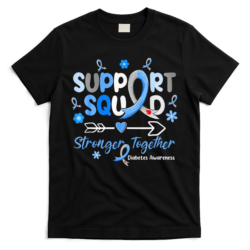 Diabetes Awareness Type 1 2 Kids Support Squad T-Shirt