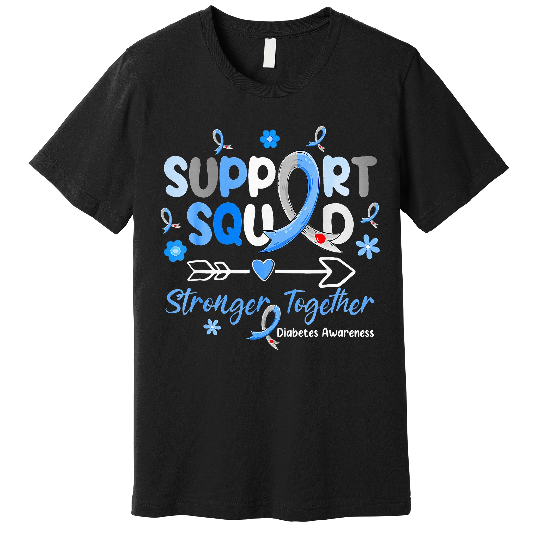 Diabetes Awareness Type 1 2 Kids Support Squad Premium T-Shirt