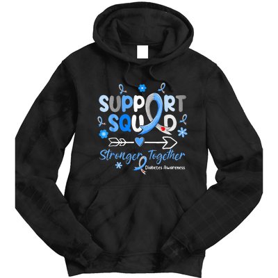 Diabetes Awareness Type 1 2 Kids Support Squad Tie Dye Hoodie