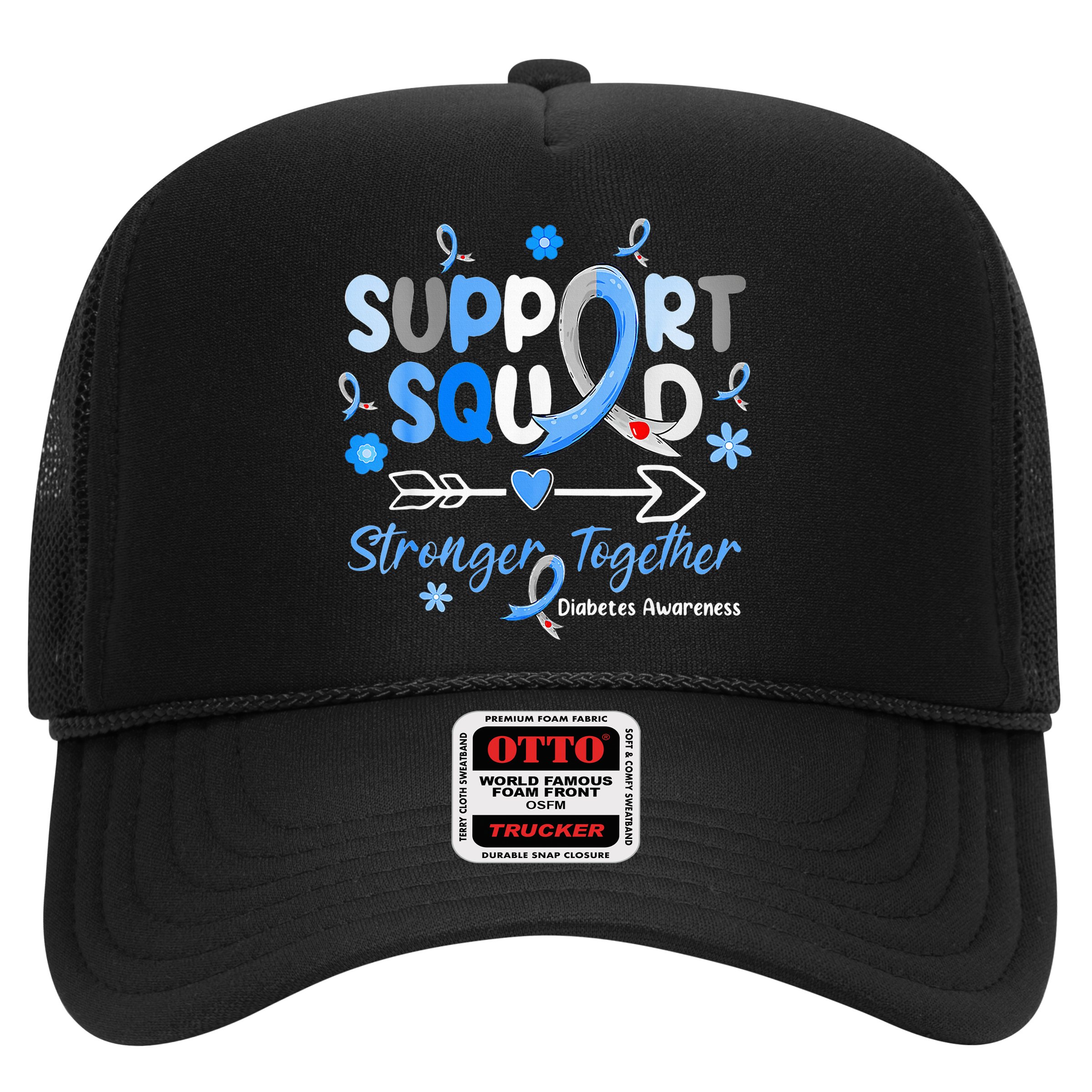 Diabetes Awareness Type 1 2 Kids Support Squad Hat
