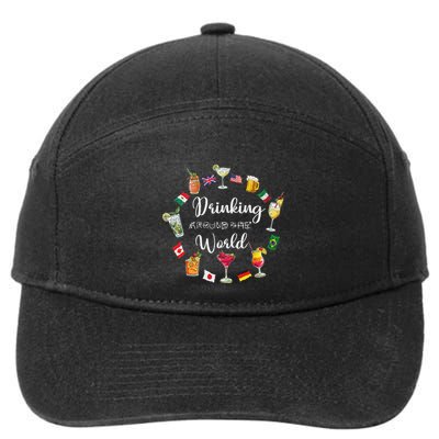 Drinking Around The World Vacation Drinking Showcase 7-Panel Snapback Hat