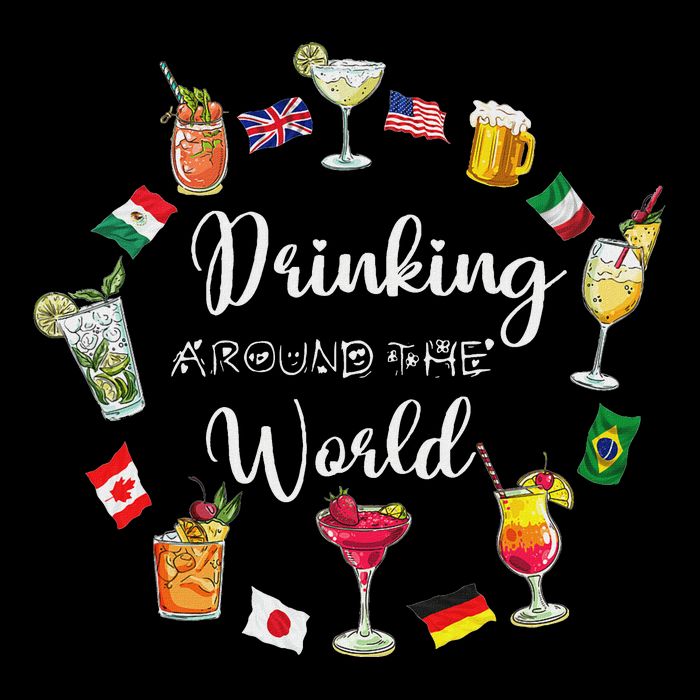 Drinking Around The World Vacation Drinking Showcase Mousepad
