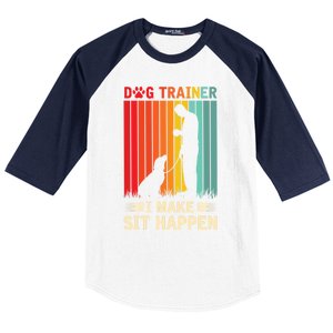 Dog Agility Training Dog Trainer Funny Gift Baseball Sleeve Shirt