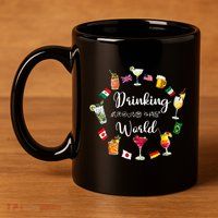 Drinking Around The World Vacation Drinking Showcase 11oz C Handle Ceramic Mug