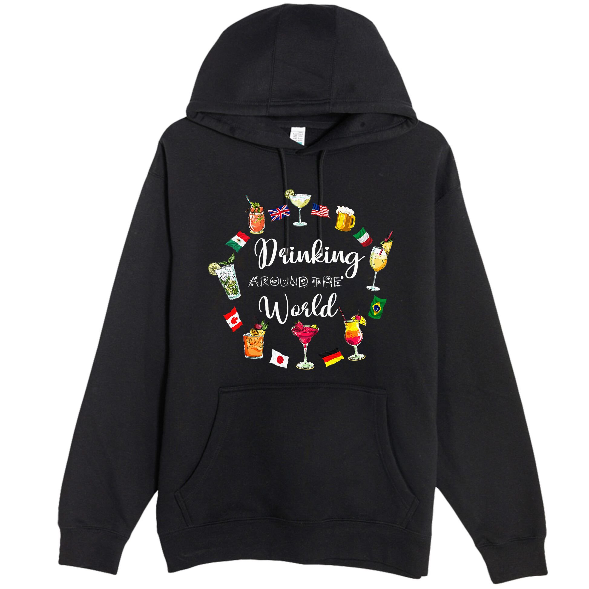 Drinking Around The World Vacation Drinking Showcase Premium Pullover Hoodie