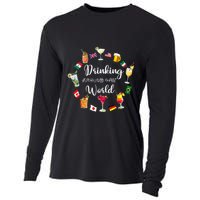 Drinking Around The World Vacation Drinking Showcase Cooling Performance Long Sleeve Crew