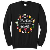 Drinking Around The World Vacation Drinking Showcase Tall Sweatshirt