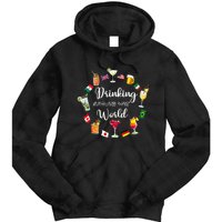 Drinking Around The World Vacation Drinking Showcase Tie Dye Hoodie