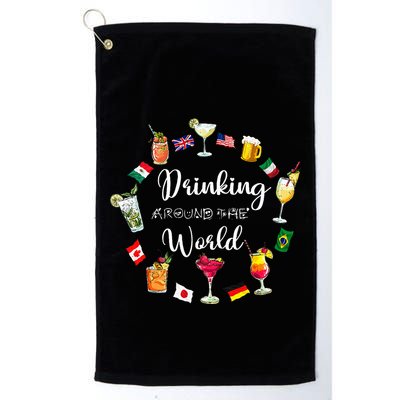 Drinking Around The World Vacation Drinking Showcase Golf Towel