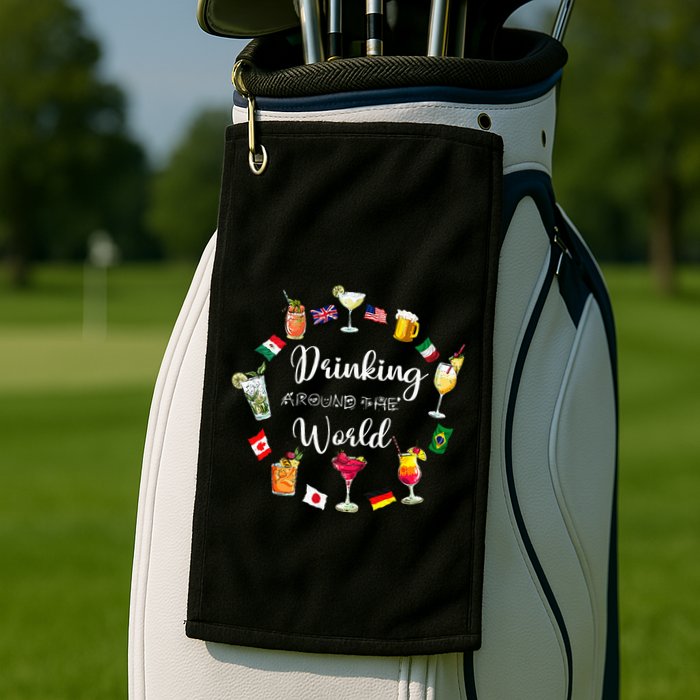 Drinking Around The World Vacation Drinking Showcase Golf Towel