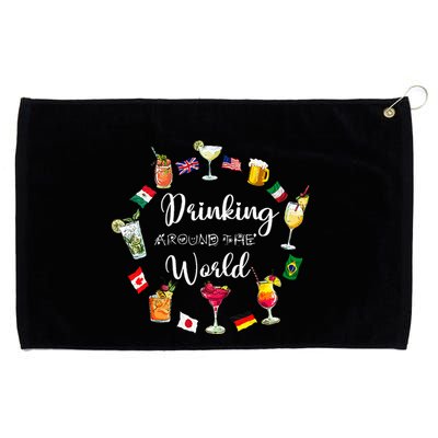 Drinking Around The World Vacation Drinking Showcase Grommeted Golf Towel