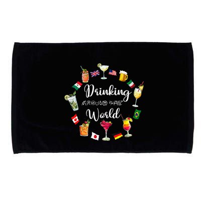 Drinking Around The World Vacation Drinking Showcase Microfiber Hand Towel