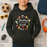 Drinking Around The World Vacation Drinking Showcase Kids Hoodie