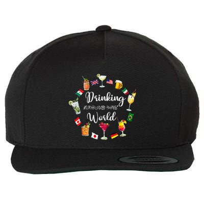 Drinking Around The World Vacation Drinking Showcase Wool Snapback Cap