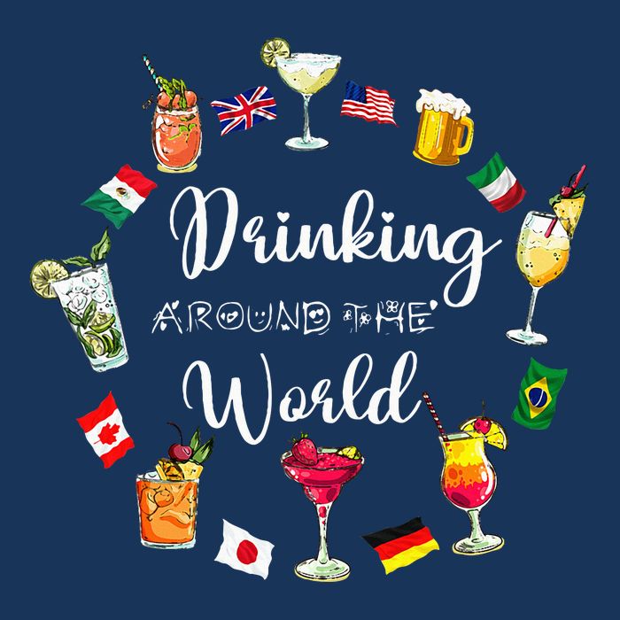 Drinking Around The World Vacation Drinking Showcase Infant Baby Jersey Bodysuit