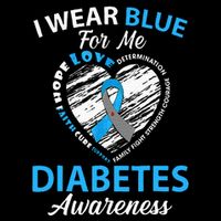 Diabetes Awareness Type 1 2 In November We Wear Blue Performance Shirt