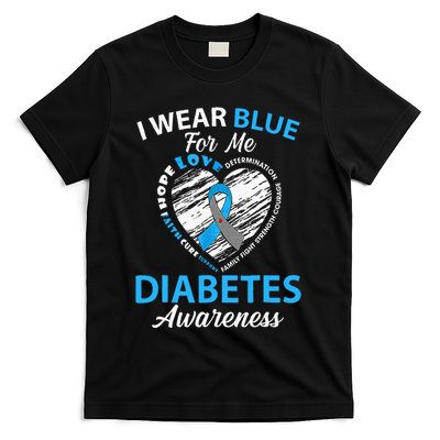 Diabetes Awareness Type 1 2 In November We Wear Blue T-Shirt