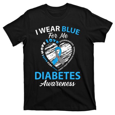 Diabetes Awareness Type 1 2 In November We Wear Blue T-Shirt