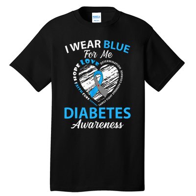 Diabetes Awareness Type 1 2 In November We Wear Blue Tall T-Shirt