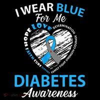 Diabetes Awareness Type 1 2 In November We Wear Blue Button