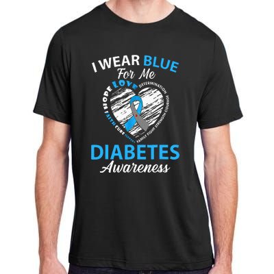 Diabetes Awareness Type 1 2 In November We Wear Blue Adult ChromaSoft Performance T-Shirt