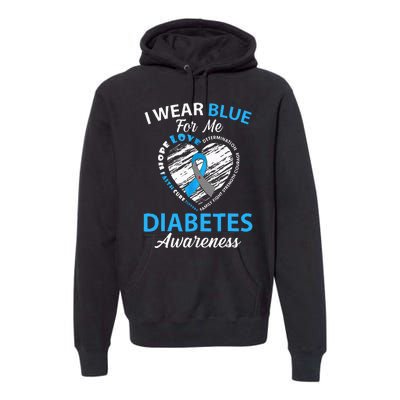 Diabetes Awareness Type 1 2 In November We Wear Blue Premium Hoodie