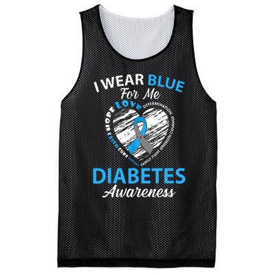 Diabetes Awareness Type 1 2 In November We Wear Blue Mesh Reversible Basketball Jersey Tank