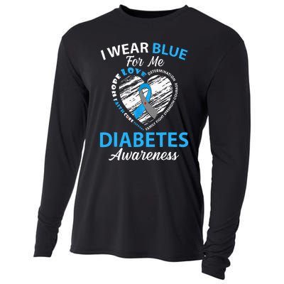 Diabetes Awareness Type 1 2 In November We Wear Blue Cooling Performance Long Sleeve Crew