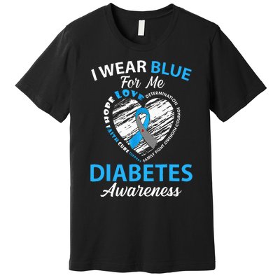 Diabetes Awareness Type 1 2 In November We Wear Blue Premium T-Shirt