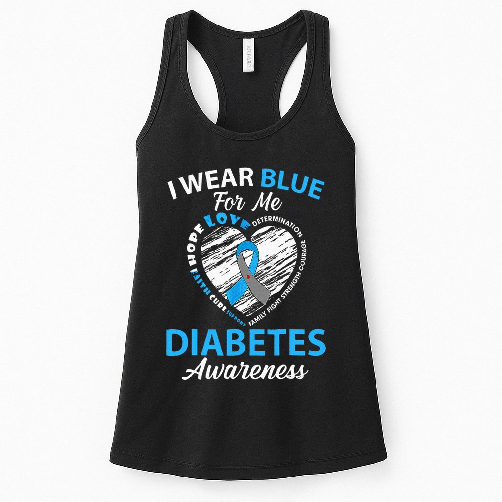 Diabetes Awareness Type 1 2 In November We Wear Blue Womens Tank Top
