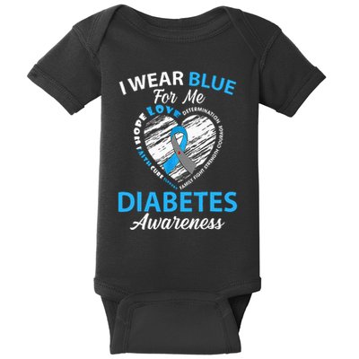 Diabetes Awareness Type 1 2 In November We Wear Blue Baby Bodysuit