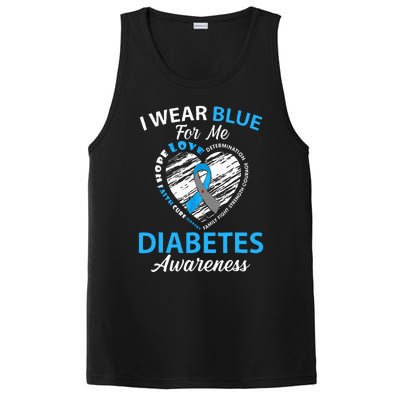 Diabetes Awareness Type 1 2 In November We Wear Blue PosiCharge Competitor Tank